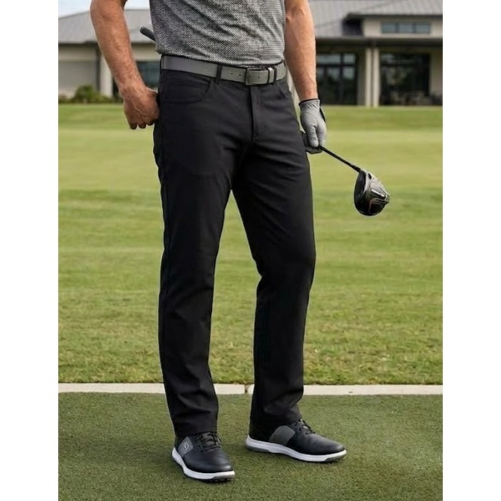Travis Mathew Open to Close Pant Men's 38x30 Black Golf Performance